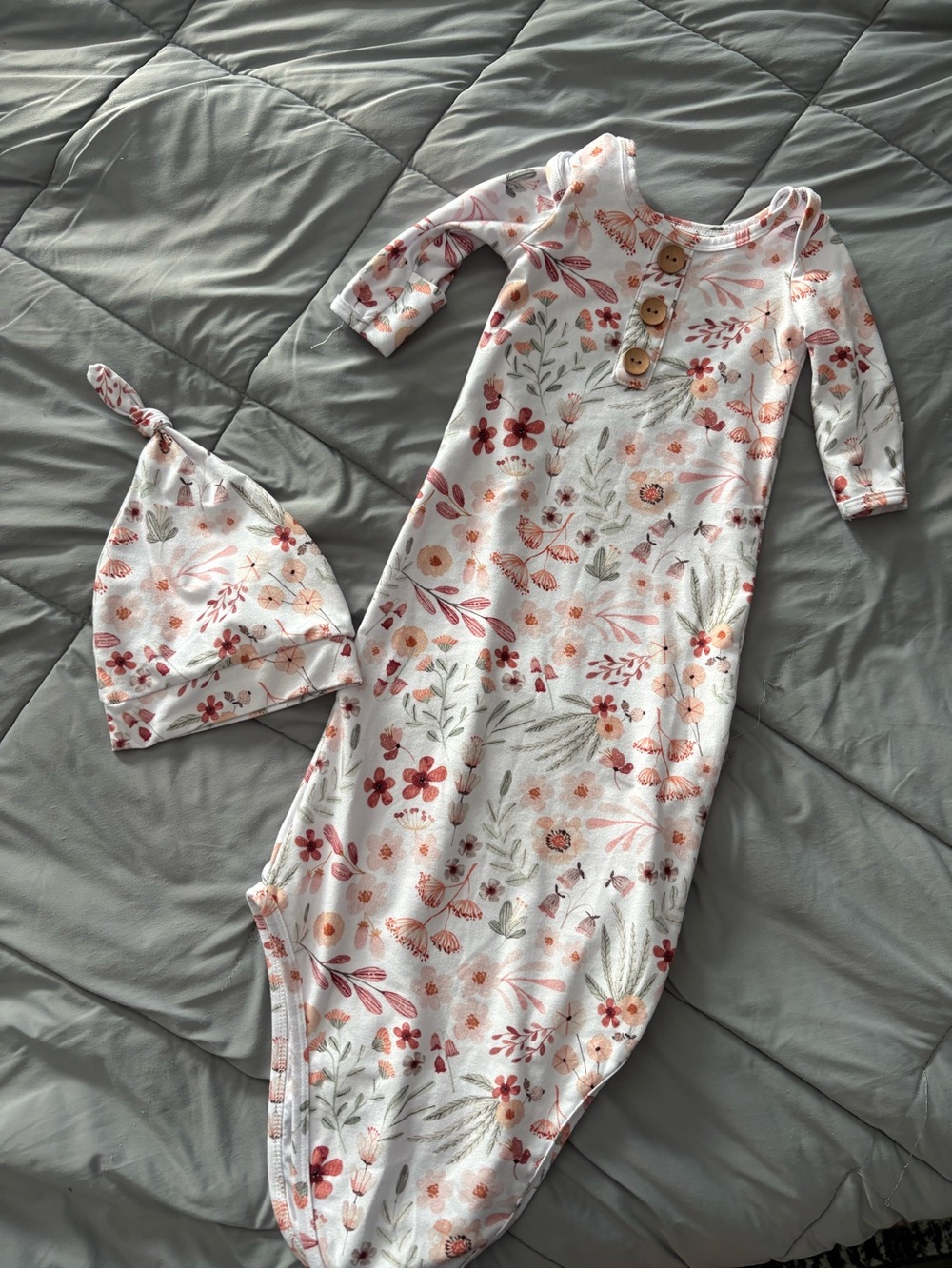 Caden Lane Floral Knot Gown